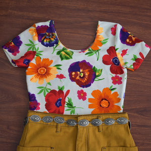 American Apparel Floral Crop Top